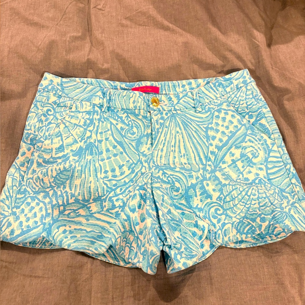 Lilly Pulitzer Blue Patterned Women's Shorts